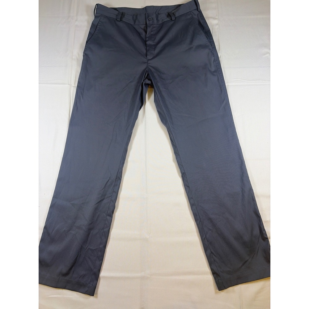 Nike Golf Dri-FIT Men 34x32 Gray Flat Front Performance Stretch Pants 472532-021